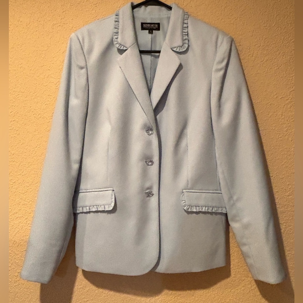 Women's Light Blue Skirt Suit